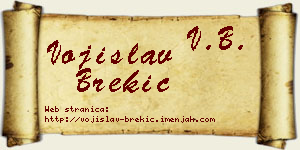 Vojislav Brekić vizit kartica
